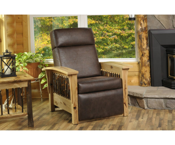 Rustic Hickory Spindle Wallhugger Recliner - Image 2