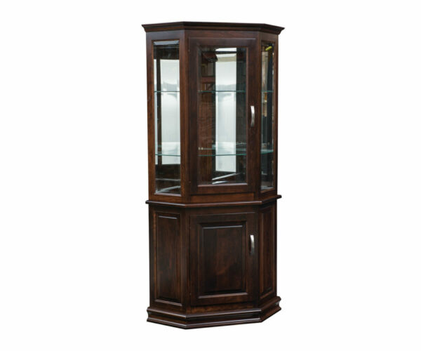 Corner Deluxe with Enclosed Base Curio