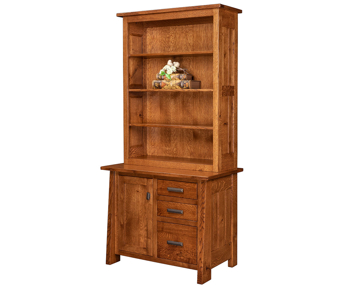 Freemont Mission 3 Drawer Credenza With Hutch