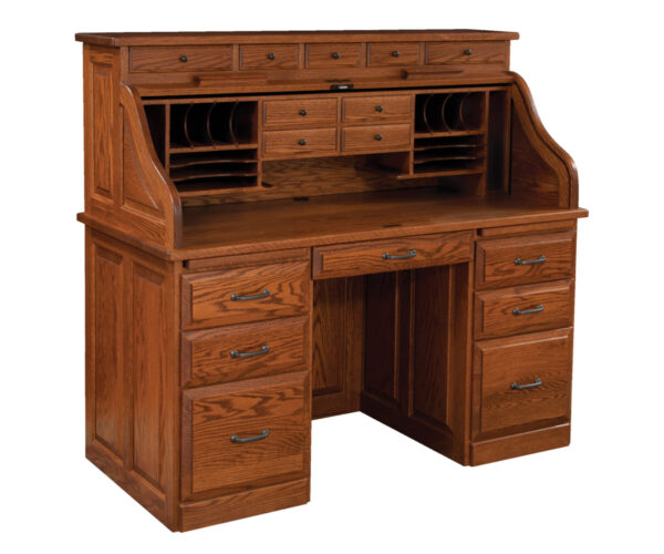 56" Traditional Roll Top Desk